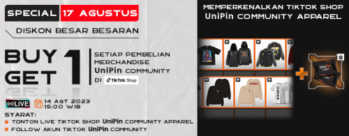 Merchandise UniPin Kini Hadir di TikTok Shop